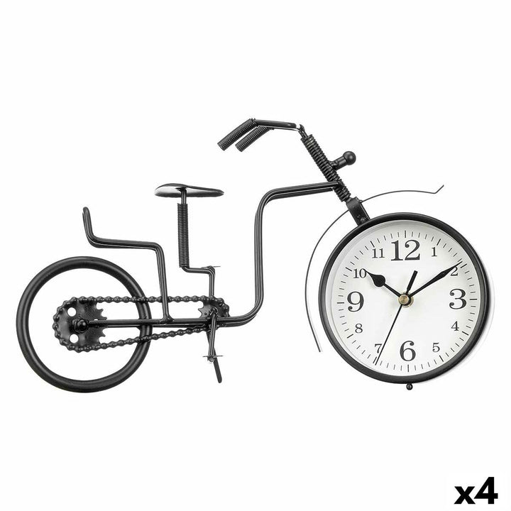 Table clock Gift Decor Black Bicycle (4 Units)