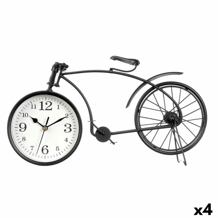 Table clock Gift Decor Black Bicycle (4 Units)