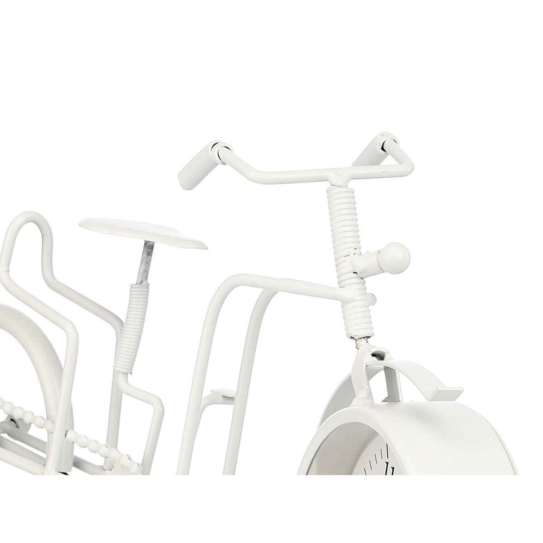 Table clock Gift Decor White Bicycle (4 Units)