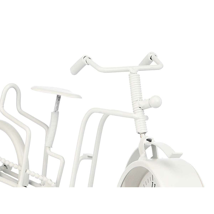 Table clock Gift Decor White Bicycle (4 Units)