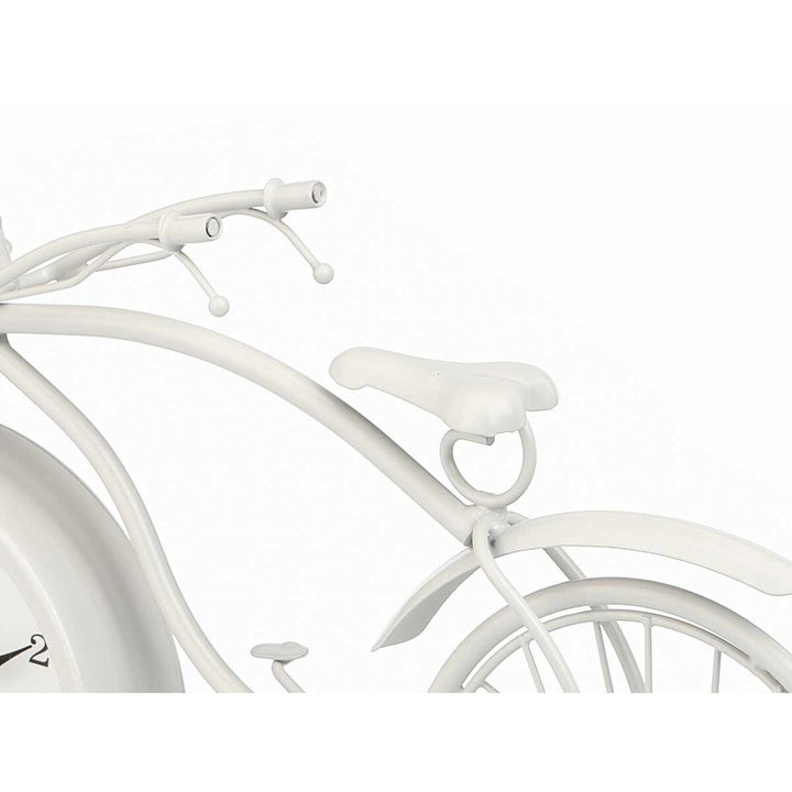 Table clock Gift Decor White Bicycle (4 Units)