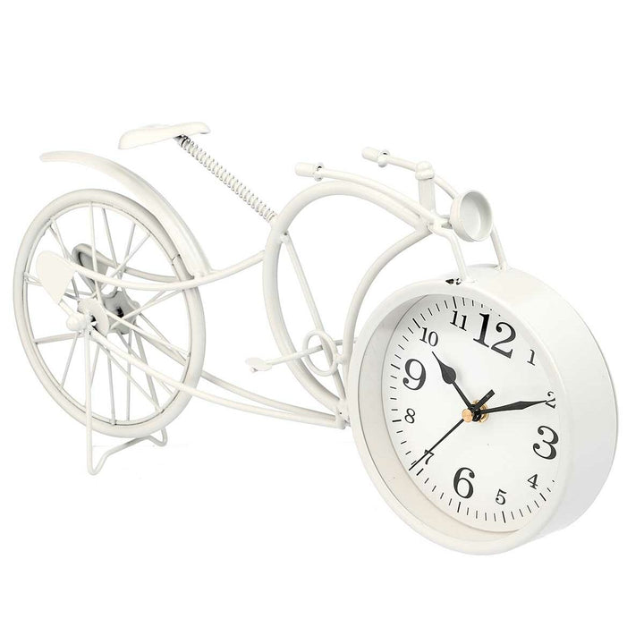 Table clock Gift Decor White Bicycle (4 Units)