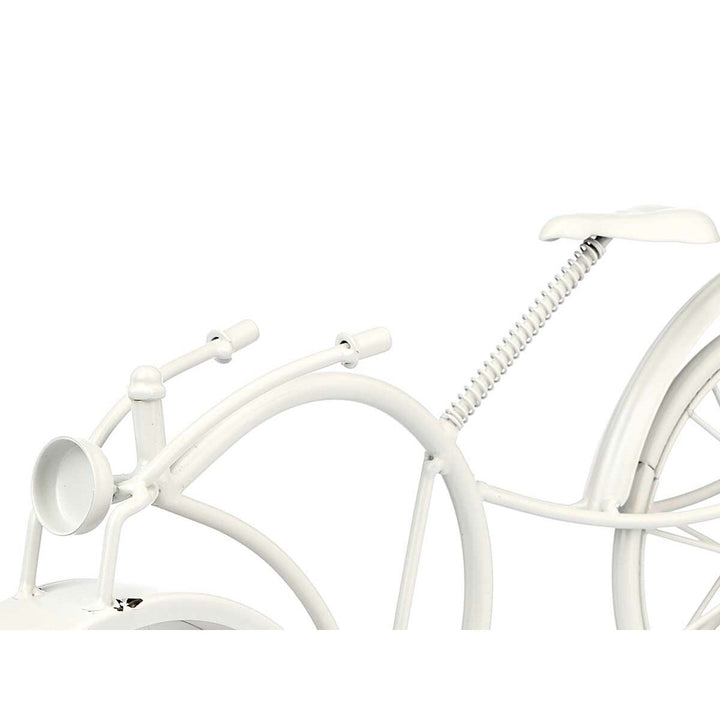 Table clock Gift Decor White Bicycle (4 Units)