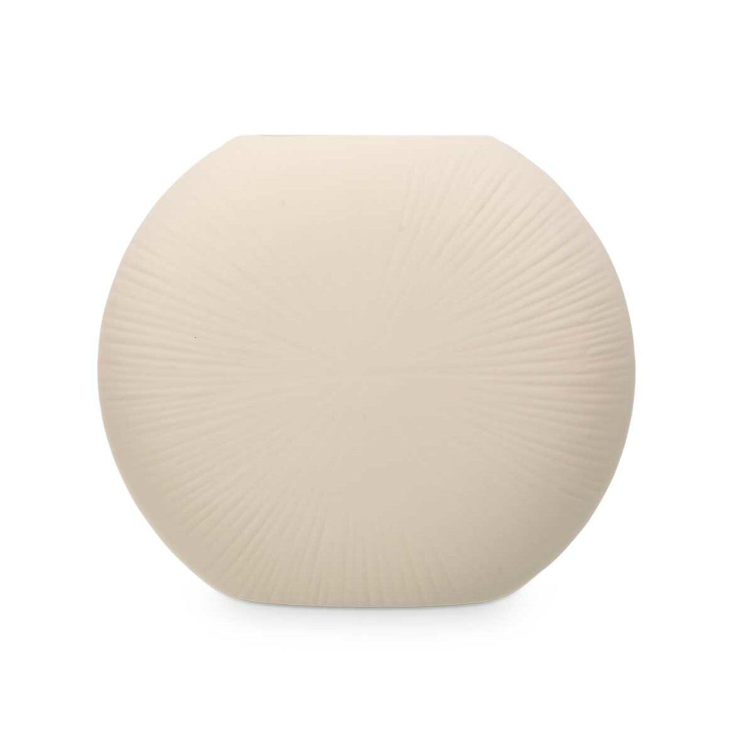 Vase Gift Decor Beige Ceramic Circular 29 x 26 x 11 cm (4 Units)