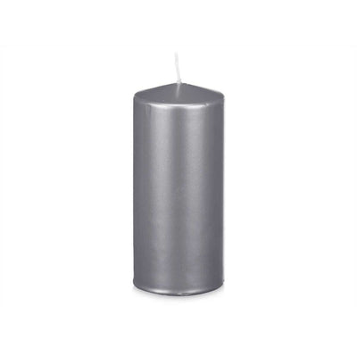 Candle Silver 9 x 20 x 9 cm (8 Units)