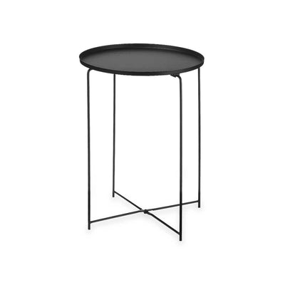 Small Side Table Black Metal 35 x 50,5 x 35 cm Circular (4 Units)