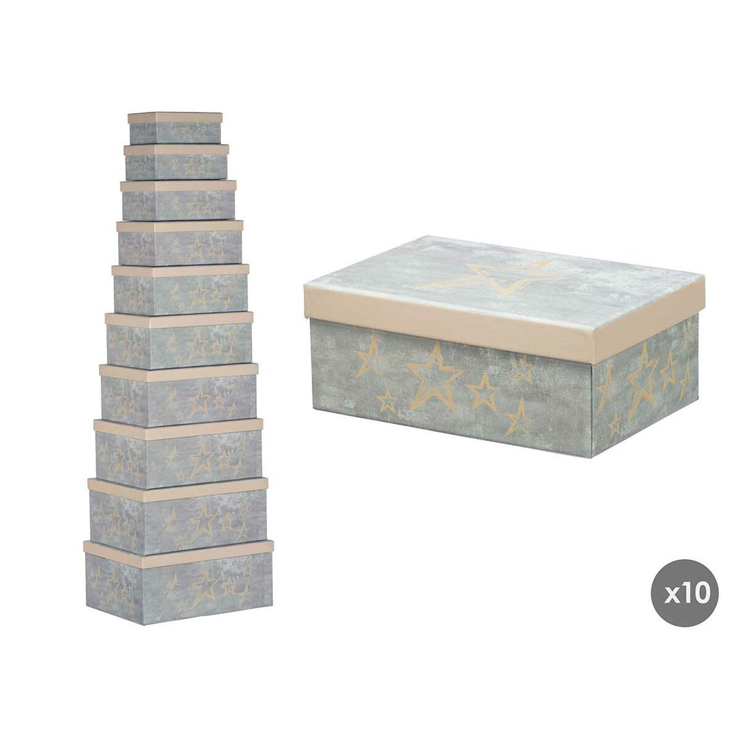Decorative box Pincello Cream Cardboard (2 Units)