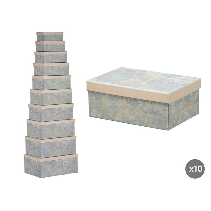 Decorative box Pincello Cream Cardboard (2 Units)