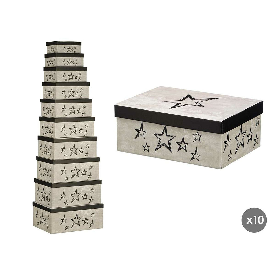 Decorative box Pincello Black Cardboard (2 Units)