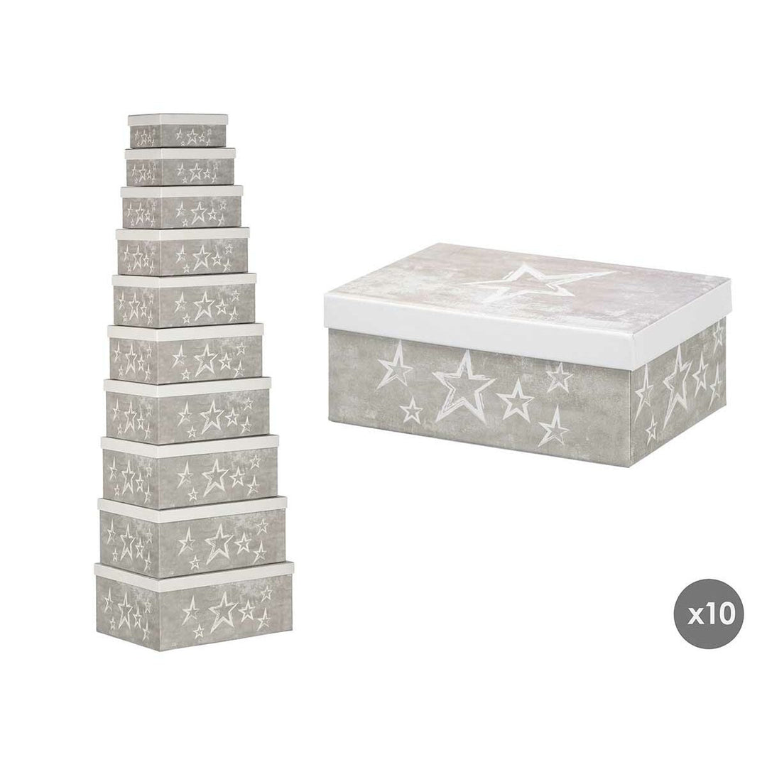 Decorative box Pincello White Grey Cardboard (2 Units)