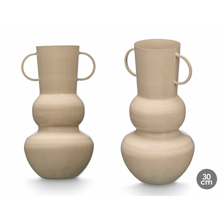 Vase Gift Decor Brown Iron Ball 17,5 x 30 x 16 cm (6 Units)