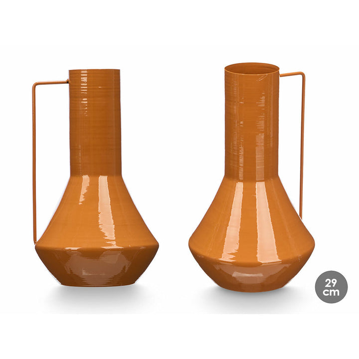 Vase Gift Decor Tile Iron Conical 17 x 29 x 7 cm (6 Units)