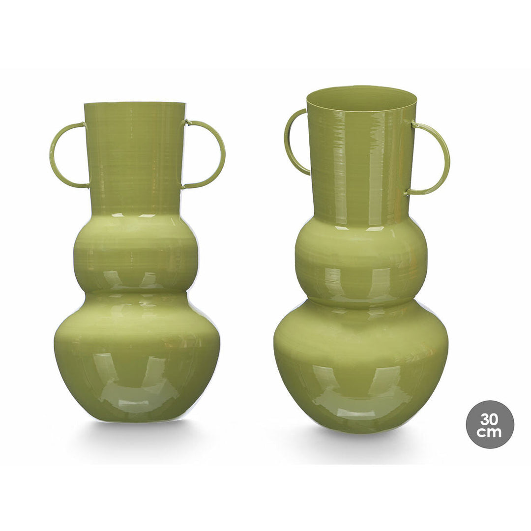 Vase Gift Decor Green Iron Ball 17,5 x 30 x 16 cm (6 Units)