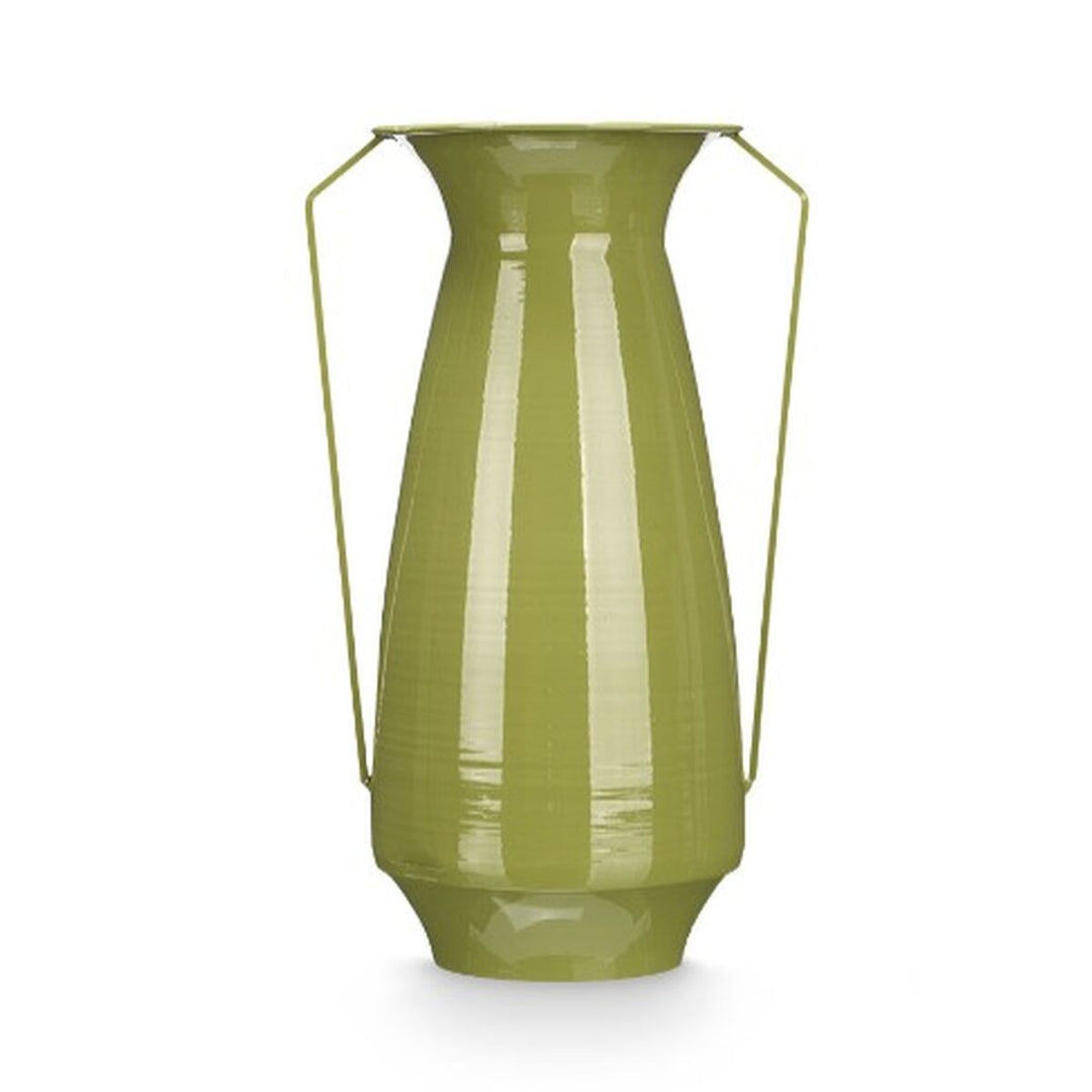 Vase Gift Decor Green Iron Conical 25,5 x 41,5 x 18,5 cm (4 Units)