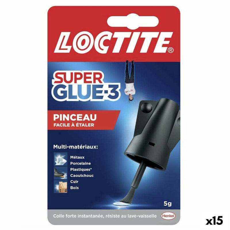 Adhésif instantané Loctite Super Glue-3 5 g (15 Unités)