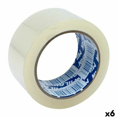 Adhesive Tape Milan Transparent Packaging 66 m 5 cm (6 Units)