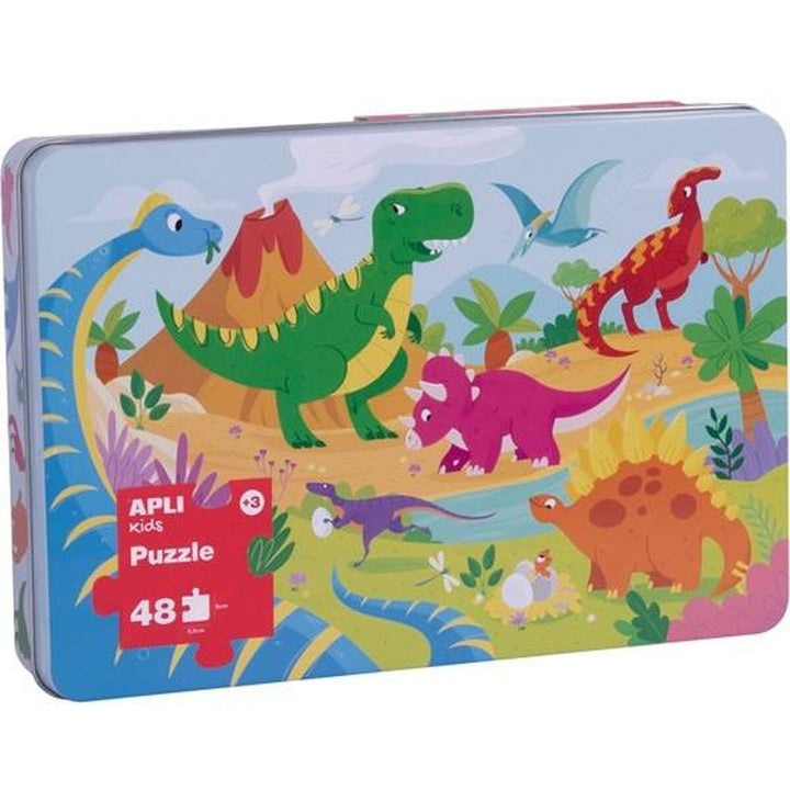 Puzzle Apli 48 x 32 cm Dinosaurs 48 Pieces (8 Units)