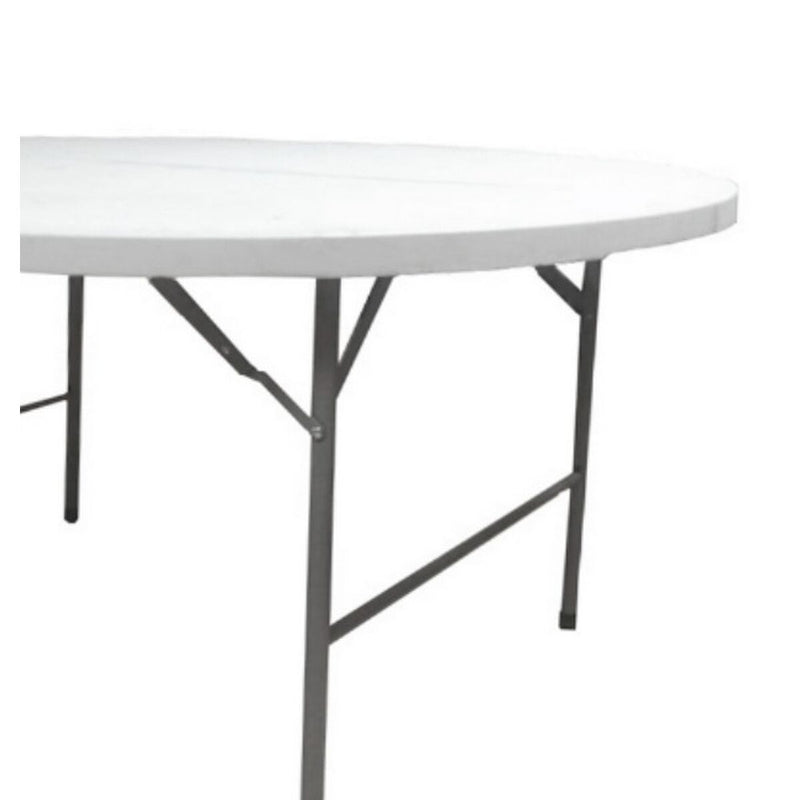 Folding Table White HDPE 122 x 122 x 74 cm