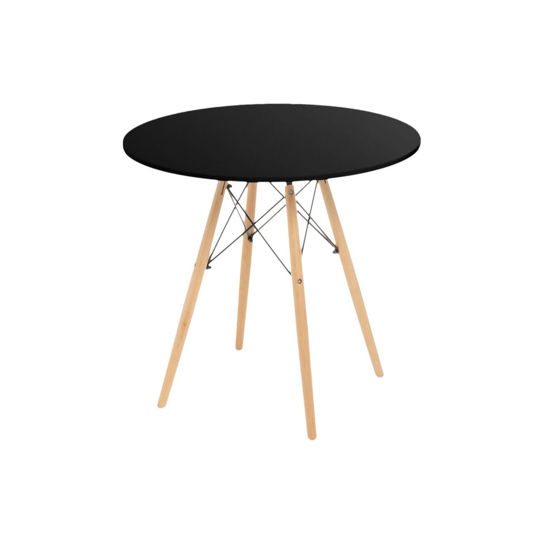Table Black Natural 80 x 80 x 75 cm