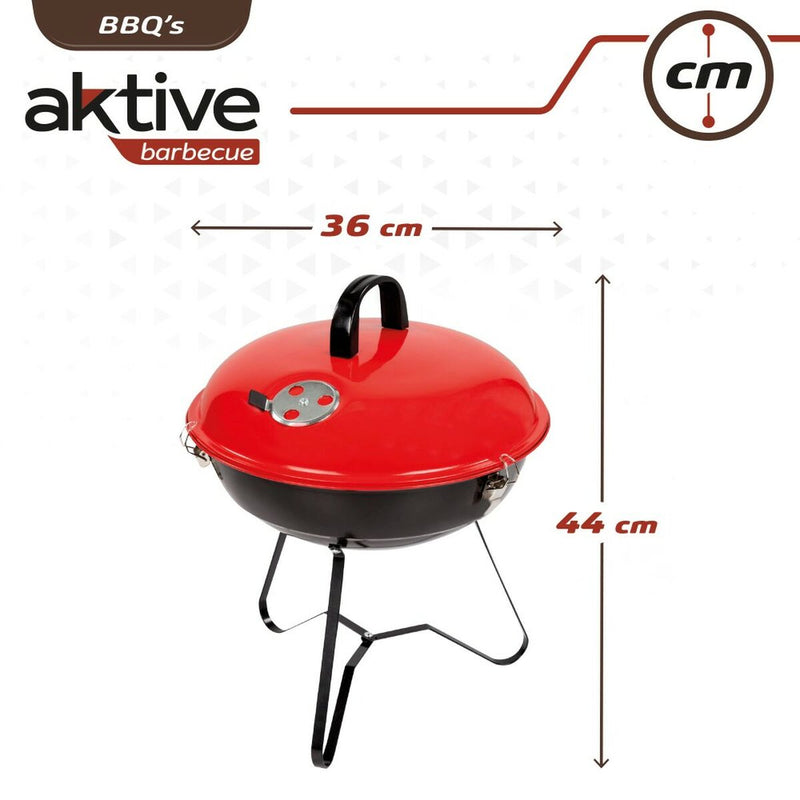 Barbecue Portable Aktive Métal émaillé Ø 36 cm 36 x 44 x 36 cm (4 Unités) Rouge