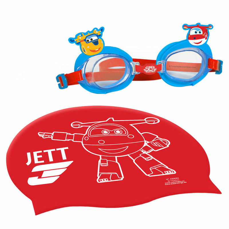 Swimming Cap and Goggles Super Wings Children&