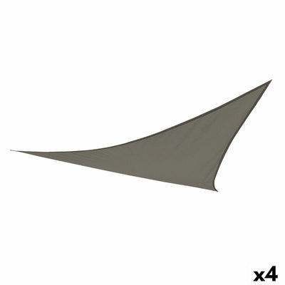 Toldo Aktive Triangular 500 x 0,5 x 500 cm Cinzento Poliéster (4 Unidades)