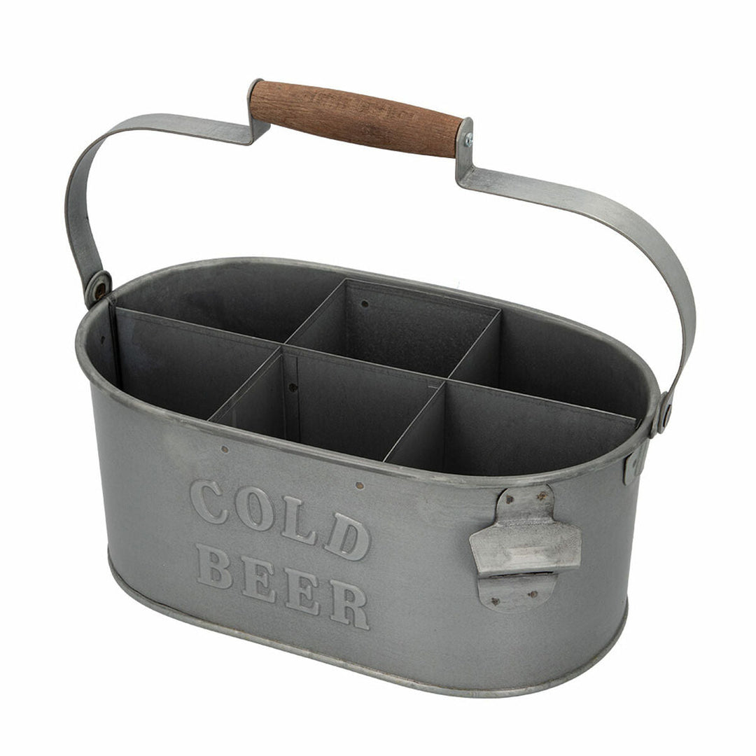 Decorative basket Aktive 35,5 x 16 x 19,5 cm Bottle rack (6 Units)