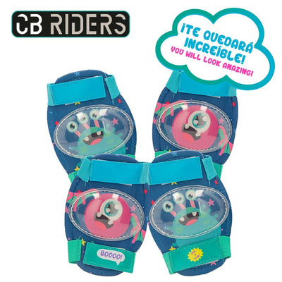 Set of helmets and knee pads Colorbaby Monster (4 Units)