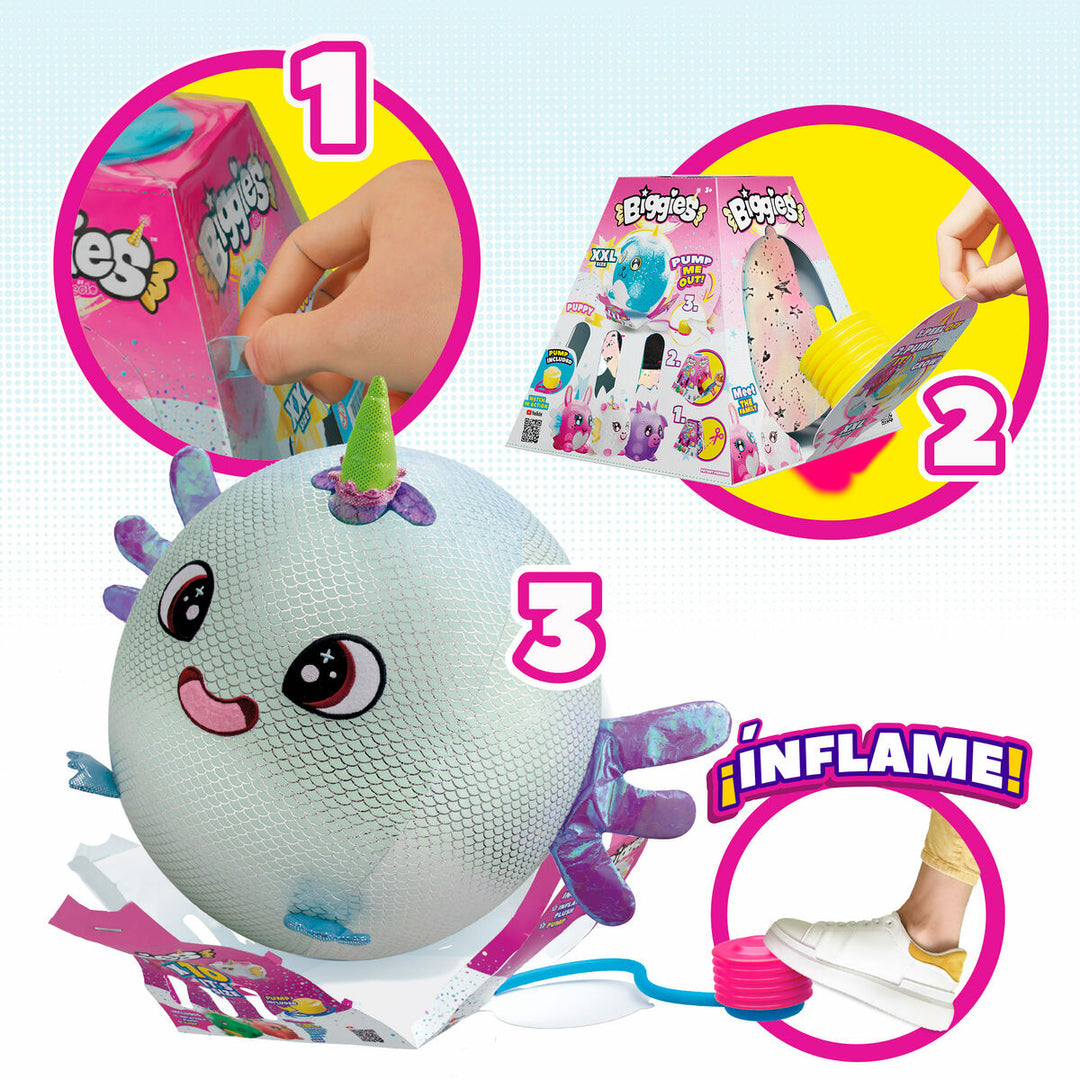 Fluffy toy Eolo Celeste Plush Plastic 45 x 45 x 45 cm Inflatable (4 Units)