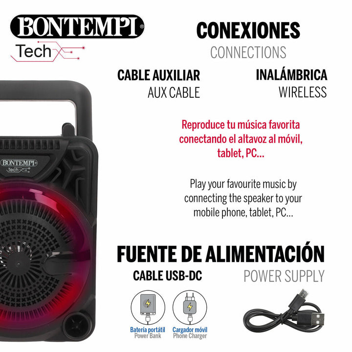 Speaker with Karaoke Microphone Bontempi 12 Units