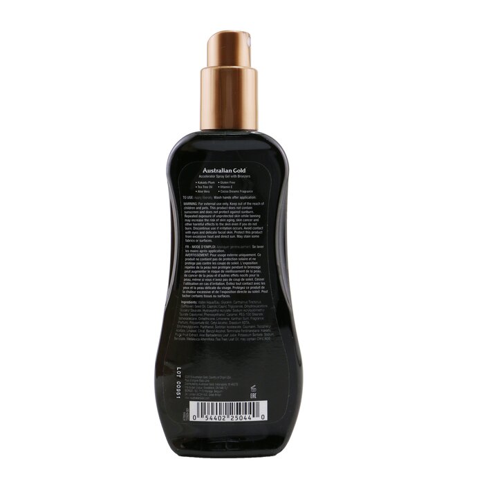 Dark Tanning Accelerator Spray Gel With Bronzers - 237ml/8oz