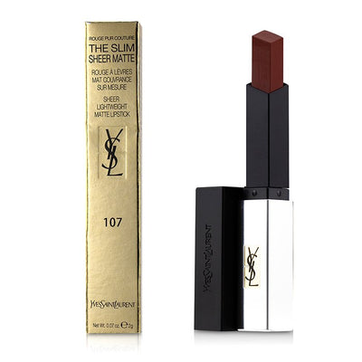 Rouge Pur Couture The Slim Sheer Matte Lipstick - # 107 Bare Burgundy - 2g/0.07oz