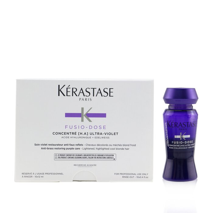 Fusio-dose Concentre H.a Ultra-violet (for Lightened, Highlighted Cool Blonde Hair) - 10x12ml/0.4oz