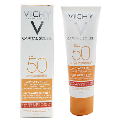 Capital Soleil Anti-ageing 3-in-1 Daily Antioxidant Sun Care Spf 50 - Anti-wrinkles, Elasticity, Radiance - 50ml/1.69oz