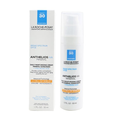 Anthelios Ha Mineral Daily Moisturizing Cream With Mineral Sunscreen + Hyaluronic Acid Spf 30 - 50ml/1.7oz