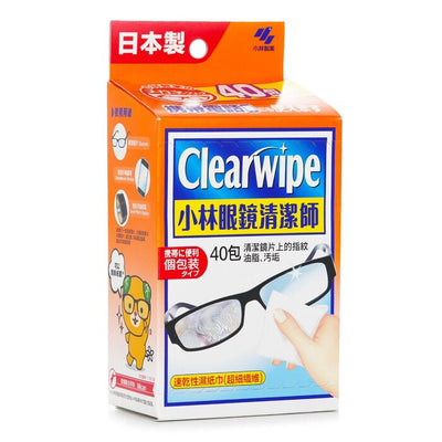 Kobayashi Clearwipe Lens Cleaning Wet Tissue  - 40 Packs - 40pcs/box