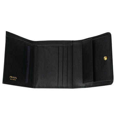 1mh176  Saffiano Leather Short Trifold Clasp Wallet - Fixed Size