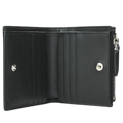 544475 Micro Gg Guccissima Leather Small Bifold Wallet Black - Fixed Size