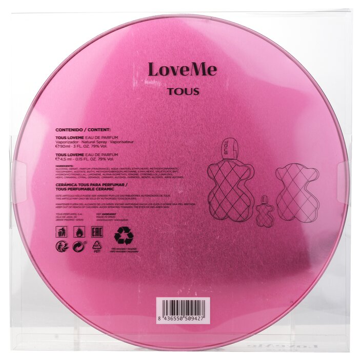 Love Me The Silver Set: Eau De Parfum Spray 90ml + 4.5ml + Perfumable Ceramic - 3pcs