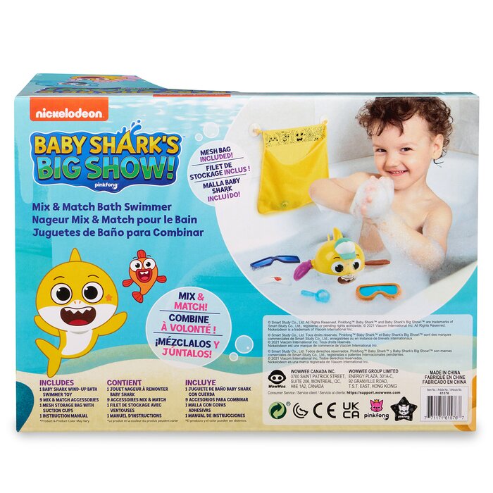 Babyshark - Mix And Match Bath Swimmer - 13x23x17cm