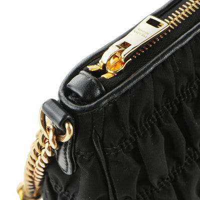 Prada Tessuto Gaufre Sling Bag 1bh152 - Black