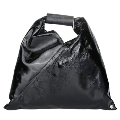 Mm6 Japanese Leather Top Handle Tote Bag - Black
