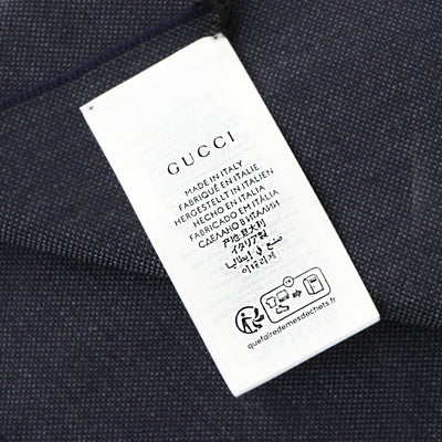 Half Gg Logo Wool Scarf 344994 - Black