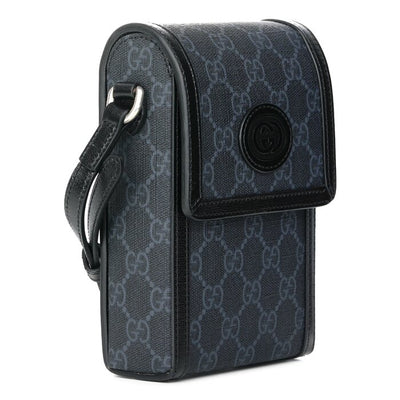 Gg Supreme Mini Shoulder Bag 699402 - Black