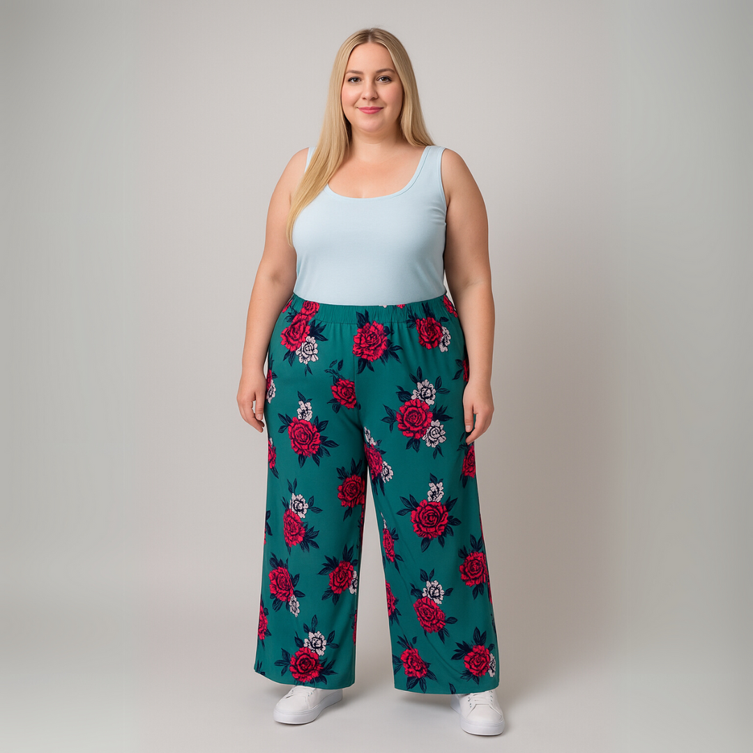 Floral Wide Leg Palazzo Trousers