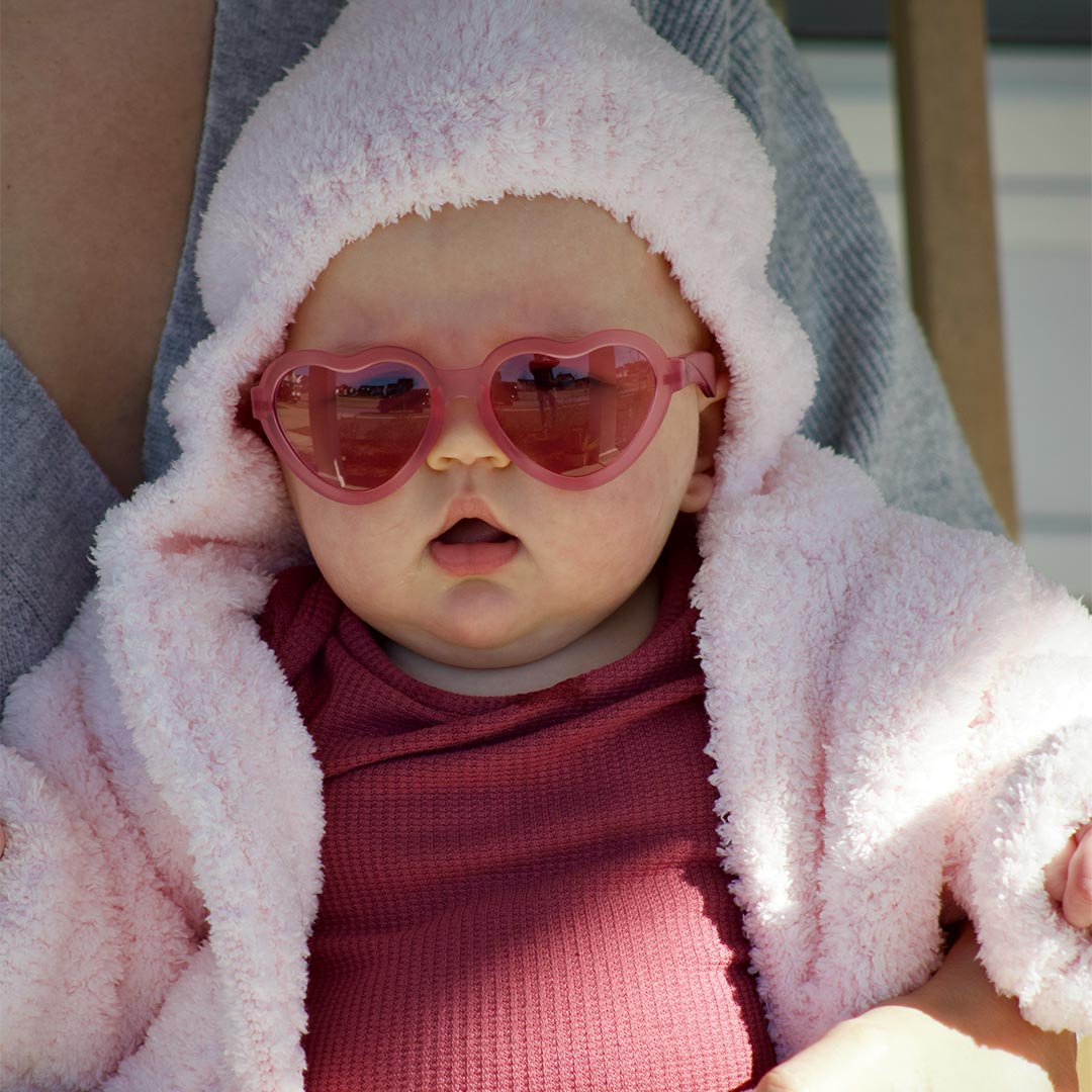 Babiators Original Mirrored Heart Sunglasses - Fuchsia Haze