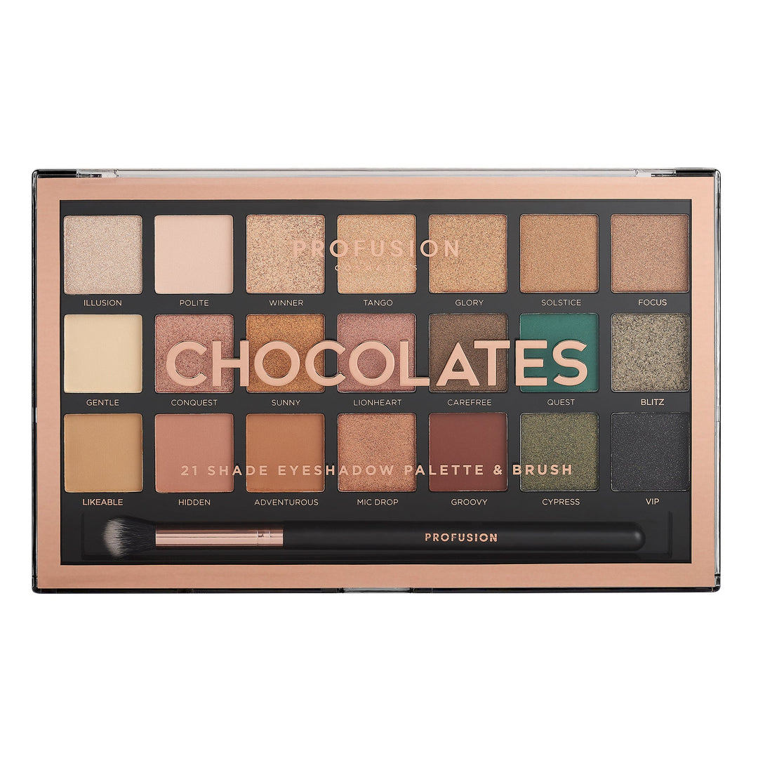 CHOCOLATES | 21 Shade Eyeshadow Palette & Brush
