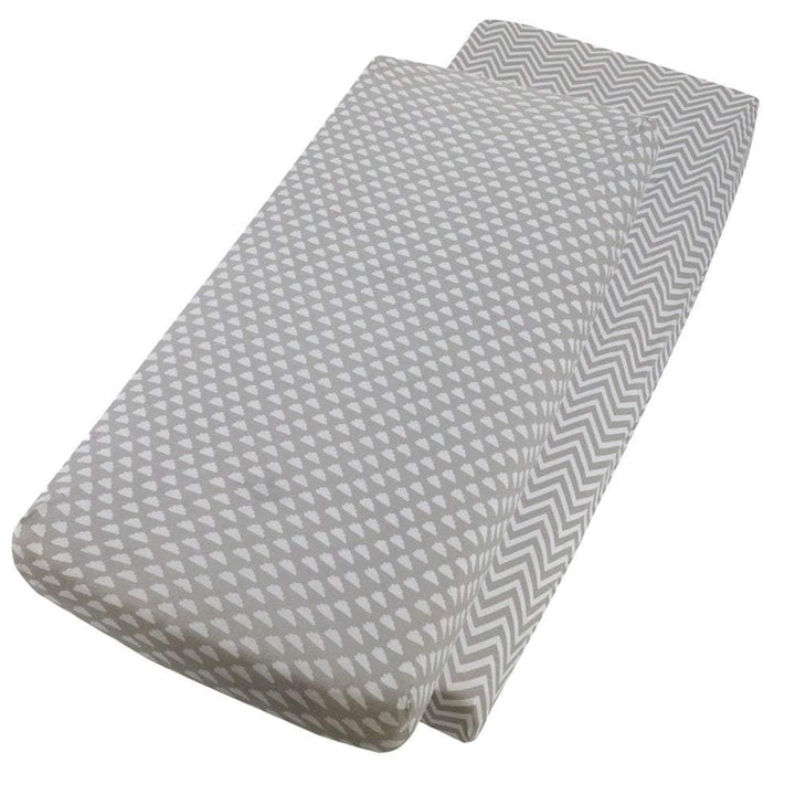 Crib Jersey Fitted Sheets 100% Cotton 40x90cm - Pack Of 2 - Fits All Models