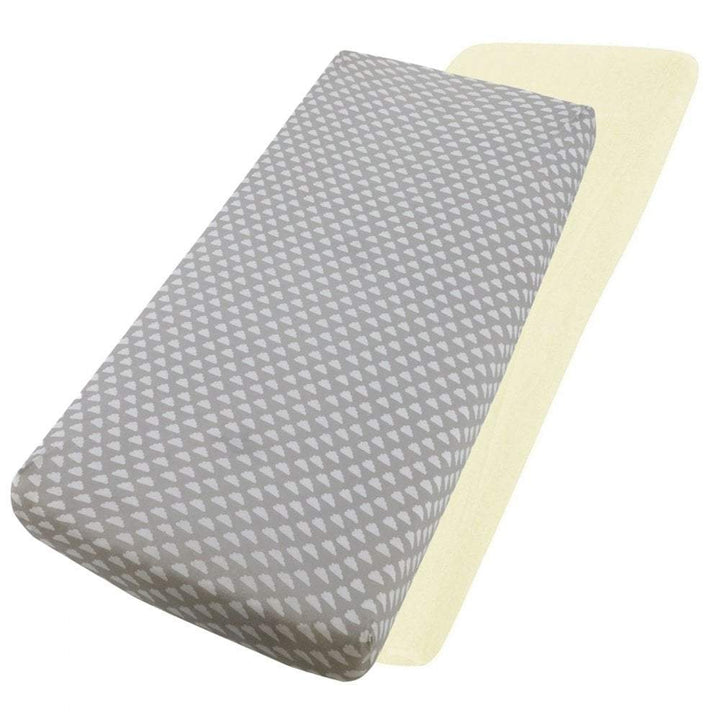 Crib Jersey Fitted Sheets 100% Cotton 40x90cm - Pack Of 2 - Fits All Models