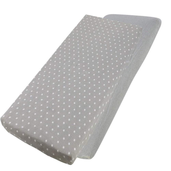 Crib Jersey Fitted Sheets 100% Cotton 40x90cm - Pack Of 2 - Fits All Models